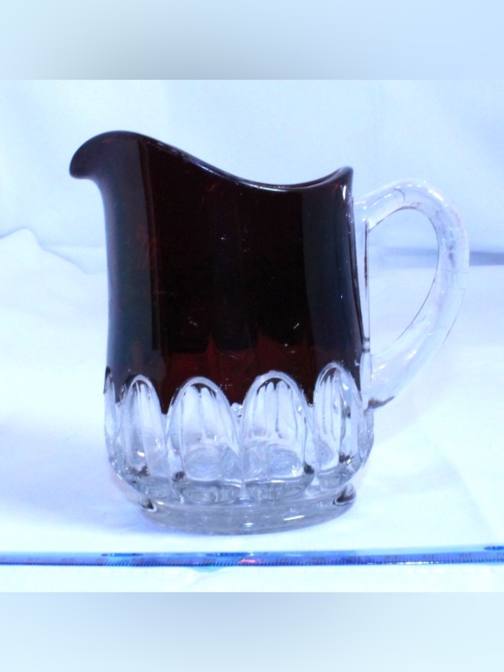 Antique EAPG Ruby Stained Souvenir Pitcher